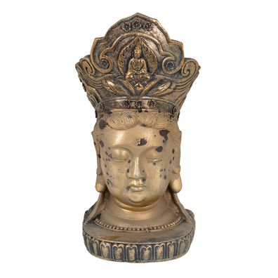 Clayre & Eef Figur Buddha 11x9x22 cm Goldfarbig Polyresin (Gr. 11x9x22 cm)