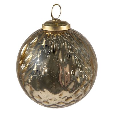Clayre & Eef Weihnachtskugel Ø 9 cm Goldfarbig Glas