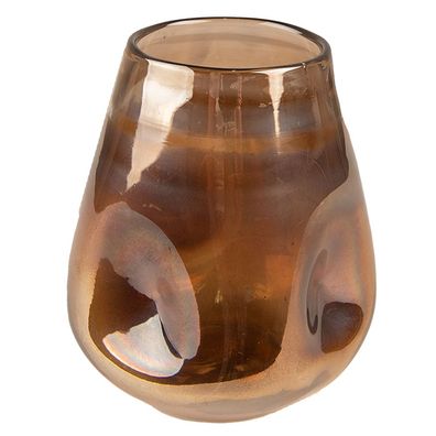 Clayre & Eef Vase Ø 10x12 cm Braun Glas (Gr. Ø 10x12 cm)