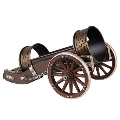 Clayre & Eef Flaschenhalter 28x4x22 cm Braun Eisen (Gr. 26x14x18 cm)
