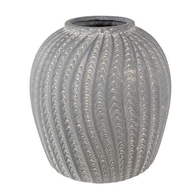 Clayre & Eef Vase Ø 20x20 cm Grau Stein (Gr. Ø 20x20 cm)