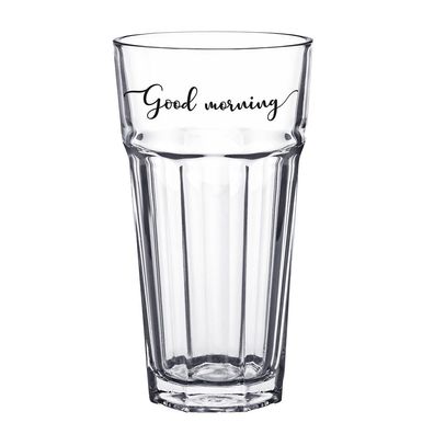 Clayre & Eef Wasserglas 320 ml Glas Good Morning (Gr. Ø 8x15 cm / 320 ml)