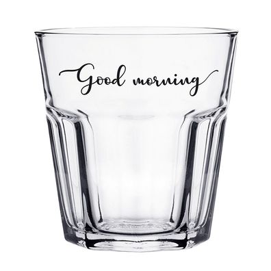 Clayre & Eef Wasserglas 250 ml Glas Good Morning (Gr. Ø 8x10 cm / 250 ml)