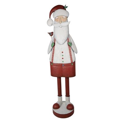 Clayre & Eef Figur Weihnachtsmann 206 cm Weiß Eisen (Gr. 70x30x206 cm)