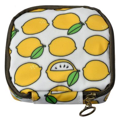 Juleeze Brieftasche 11x11 cm Gelb Weiß Synthetisch Quadrat Zitronen