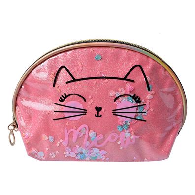 Juleeze Damenkulturtasche 22x8x14 cm Rosa Synthetisch Oval Katze (Gr. 22x8x14 cm)