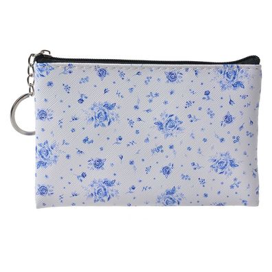 Juleeze Brieftasche 10x15 cm Weiß Blau Kunststoff Rechteck Rosen