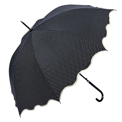 Juleeze Erwachsenen-Regenschirm Ø 98 cm Schwarz Polyester Punkte