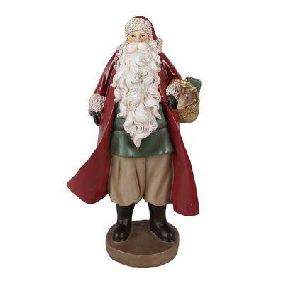 Clayre & Eef Figur Weihnachtsmann 23 cm Rot Polyresin (Gr. 14x9x23 cm)