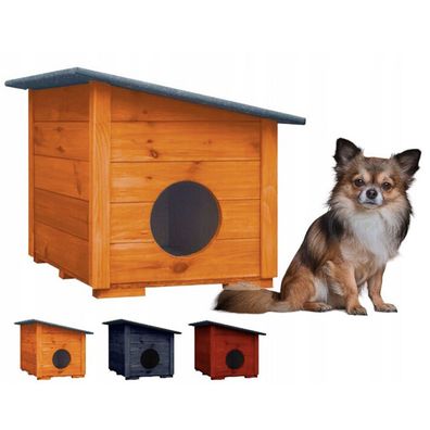 Hundehütte wetterfestes Hundehaus mit Vordach für Hunde Hundehöhle mix Farbe