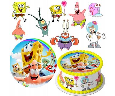 Essbar Spongebob Torte Tortenbild Fototorte Zuckerbild Geburstag 1