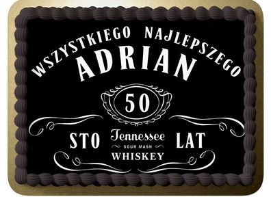 Essbar Whisky Jack Daniels Tortenaufleger Torte Tortenbild Geburtstag Zuckerbild 7