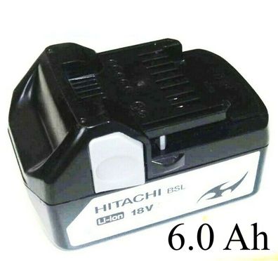 Hitachi Akku 18 V BSL Neu Bestückt mit 6,0 Ah -- 6000 mAh