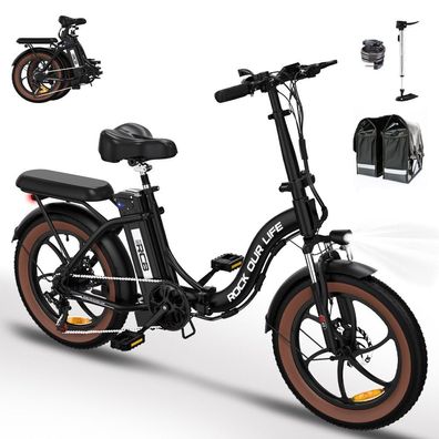 RCB E-Bike, 20" E-bike E-fahrrad Elektrofahrrad klapprad max.90km Shimano 7gang