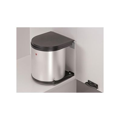Wesco Einbau-Abfallsammler DER RUNDE 1 15 L, silber/ Deckel schwarz 600210
