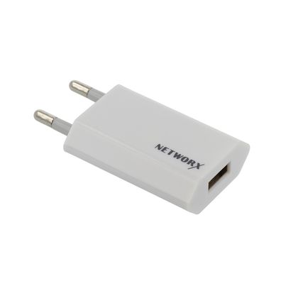 Networx USB Wallcharger Universal Ladegerät SmartphoneTablet Reiseladegerät weiß