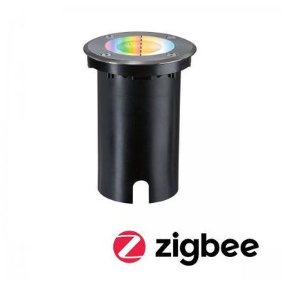 Paulmann 94845 LED Bodeneinbauleuchte Smart Home Zigbee Floor rund Eisen IP67 RGBW