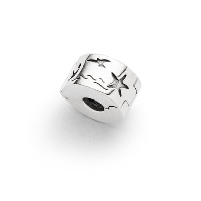 DUR Schmuck Bead Safer Stopper Clip für Beads 11mm x 6,5mm Silber 925/ - (F337)