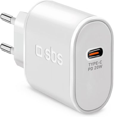 SBS Wall Charger PD Ladegerät USB-C 20W Netzteil Spannungsumwandler Ladeadapter weiss