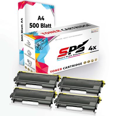 Druckerpapier A4 + 4x Multipack Set Kompatibel für Brother MFC-7290 (TN-2000) ...