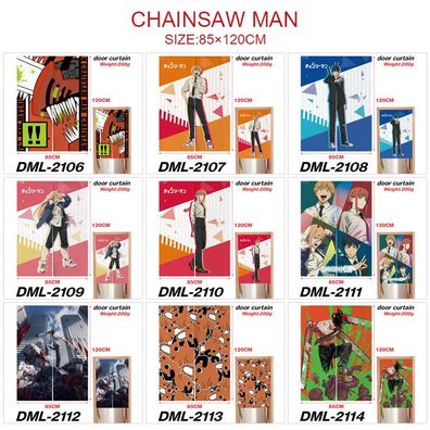 Chainsaw Man Türvorhang Denji PowerTrennvorhang mit Seil Verdunkelung Wandteppich