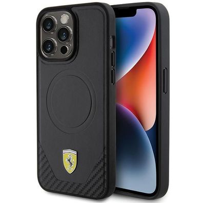Handyhülle Case iPhone 15 Pro Max Ferrari MagSafe kompatibel schwarz