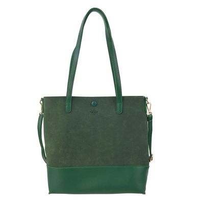 Melady Damenhandtasche 28x30 cm Grün Kunststoff Rechteck