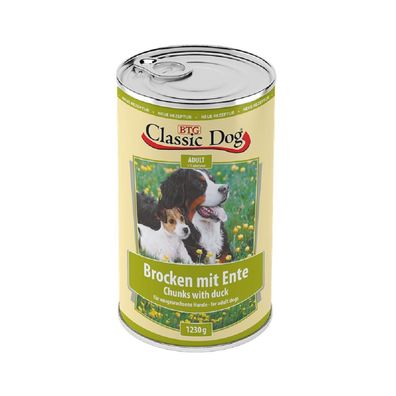 Classic Dog ?Brocken mit Ente - 12 x 1230g ? Nassfutter