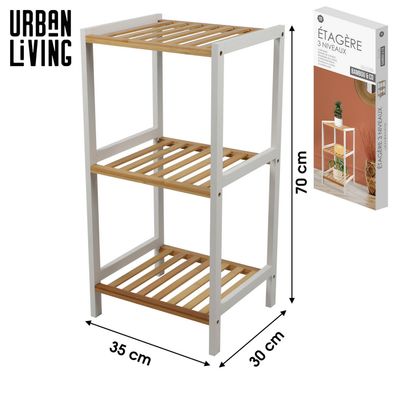 Urban Living 3-Etagen Regal Standregal 35 x 30 x H70cm 31374