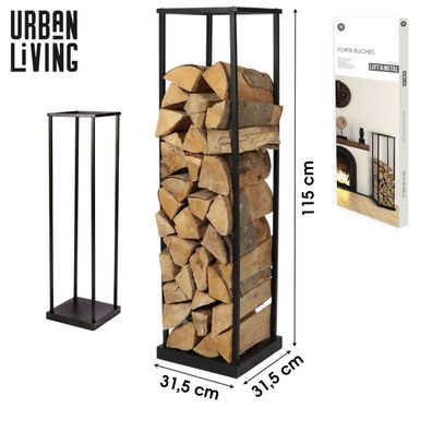 Urban Living Holzstapelregal 31,5 x 31,5 x H115 cm Kaminholzregal 54179