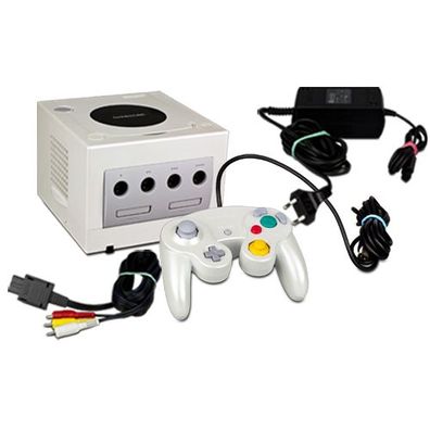 Nintendo Gamecube Konsole in Weiss - Pearl White (B-Ware) + alle Kabel + original ...