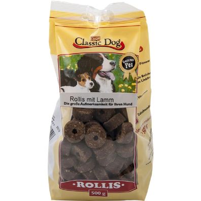 Classic Dog ?Snack Rollis Lamm - 10 x 500 g ? Hundesnack