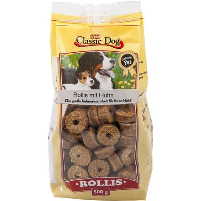 Classic Dog ?Snack Rollis Huhn - 10 x 500g ? Hundesnack