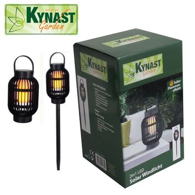 Kynast Exclusiv &Oslash; 13 cm Solar Tischlampe 2in1 mit Flammeneffekt 613-401135