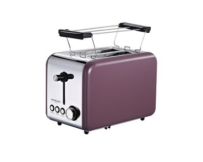Michelino 2-Scheiben Toaster Toastautomat mit Brötchenaufsatz 74087 bordeaux