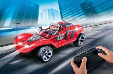 Playmobil Action RC-Rocket- Racer RC Car mit Beleuchtung, Ferngesteuertes Auto 9