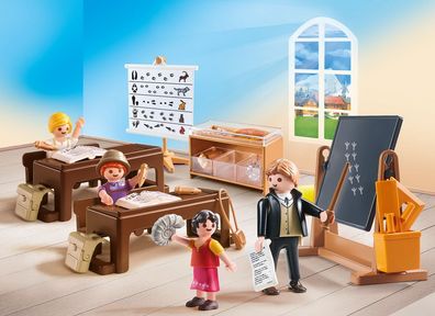 Playmobil Heidi - Spielset mit Figuren "Schulunterricht im Dörfli" 70256