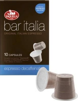 Saquella Caffe Bar Italia Espresso entkoffeiniert 10x5g