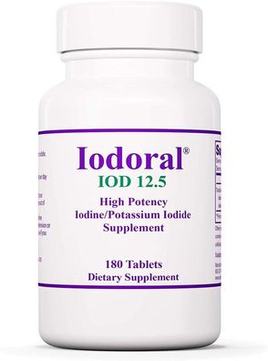Optimox Corporation, Iodoral (Jod und Kaliumiodid), 12,5mg, 180 Tabletten
