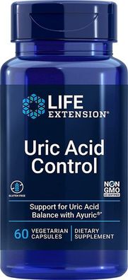 Life Extension, Uric Acid Control, 60 Veg. Kapseln