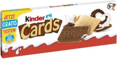 Ferrero Kinder Cards 128g, 10 Stück