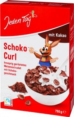 Jeden Tag Schoko Curl Cerealien 750g