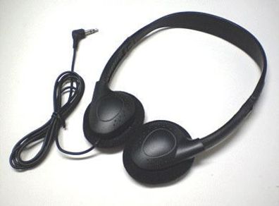 Leichtkopfhörer Stereo-Kopfhörer Bügelkopfhörer 3,5 mm Klinkenstecker schwarz