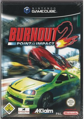 Burnout 2 Point of Impact NEU Sealed Aklaim Nintendo Gamecube NGC - ...