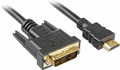 SHA HDMI -> DVI-D (18 + 1) bk 5,0m - Sharkoon 4044951009077 - (PC Zubehoer ...