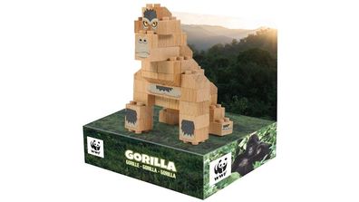 FabBrix WWF Wooden Bricks Gorila Holzbausteine, Klemmbausteine aus zertifiziertem ...