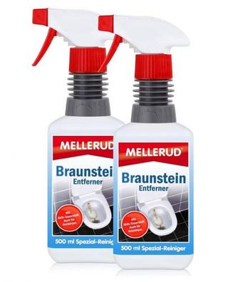 2 x Mellerud Braunstein Entferner – Chlorfreies Reinigungsmittel zum Entfernen von Br