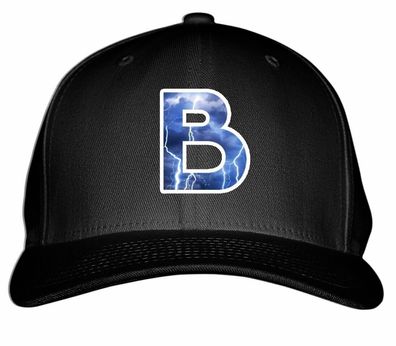Blitzer Cap mit coolem B 3D Stick Mütze Basecap Baseballcap BB by Lauren Rose
