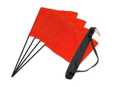 Mystique Square Flag orange Set 4 Stk + Tasche