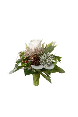 Fink Petitbouquet Rose, weiß Höhe 15, Breite 20cm 184106
